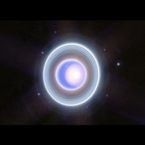 Uranus vue par le télescope spatial James b